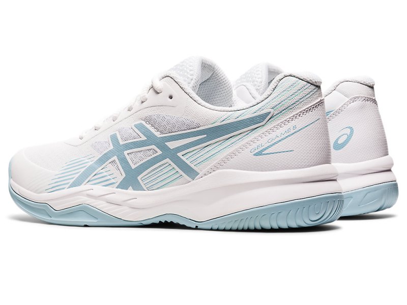 Asics Gel-game 8 レディース テニスシューズ 白 青 | JP2114-417