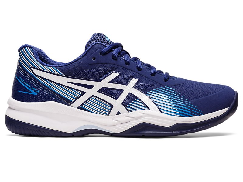 Asics Gel-game 8 レディース テニスシューズ 青 白 | JP9000-759