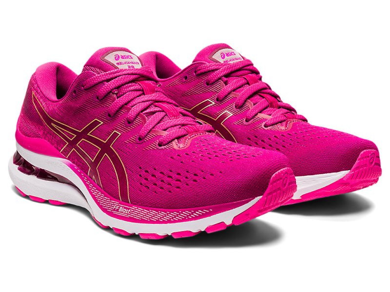 Asics Gel-kayano 28 レディース ランニングシューズ パープル 赤 ピンク | JP3582-367