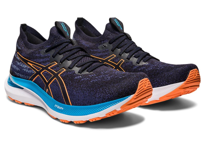 Asics Gel-kayano 29 Mk メンズ ランニングシューズ インディゴブルー 青 オレンジ | JP8653-922