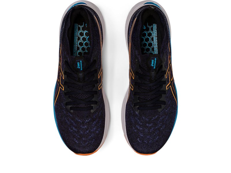 Asics Gel-kayano 29 Mk メンズ ランニングシューズ インディゴブルー 青 オレンジ | JP8653-922