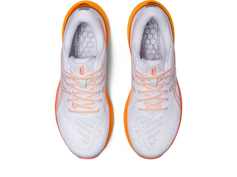Asics Gel-kayano 29 メンズ ランニングシューズ 白 オレンジ | JP5878-541