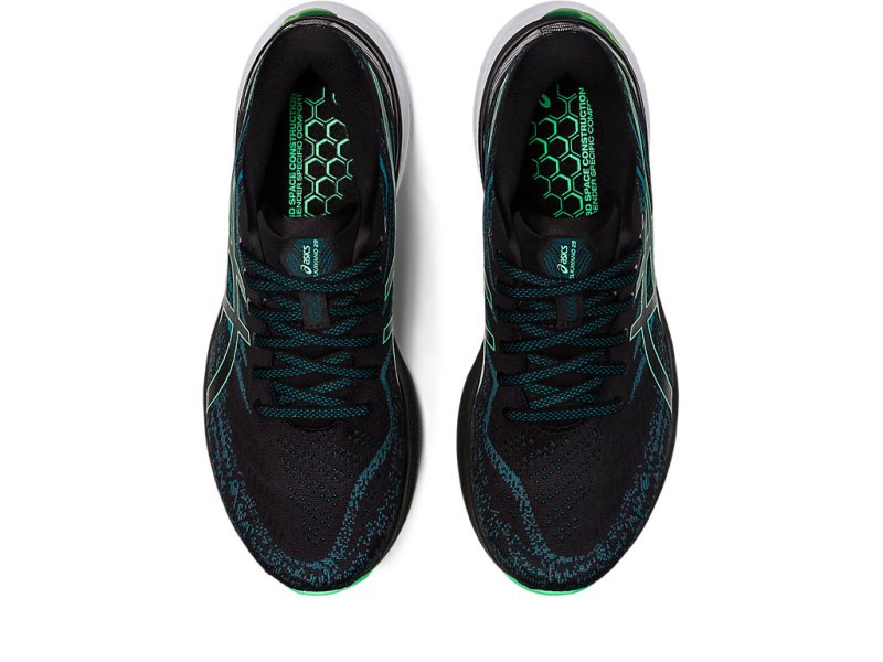 Asics Gel-kayano 29 メンズ ランニングシューズ 黒 ターコイズ | JP3009-706