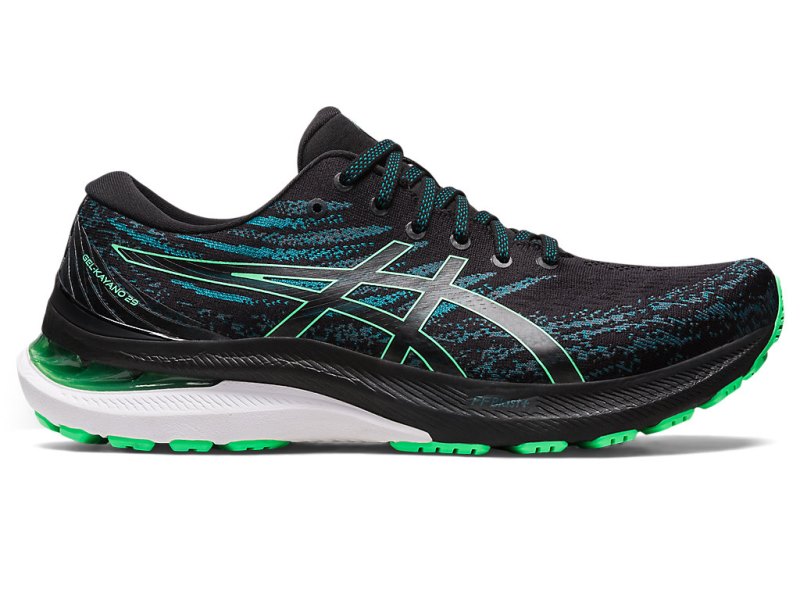 Asics Gel-kayano 29 メンズ ランニングシューズ 黒 ターコイズ | JP3009-706
