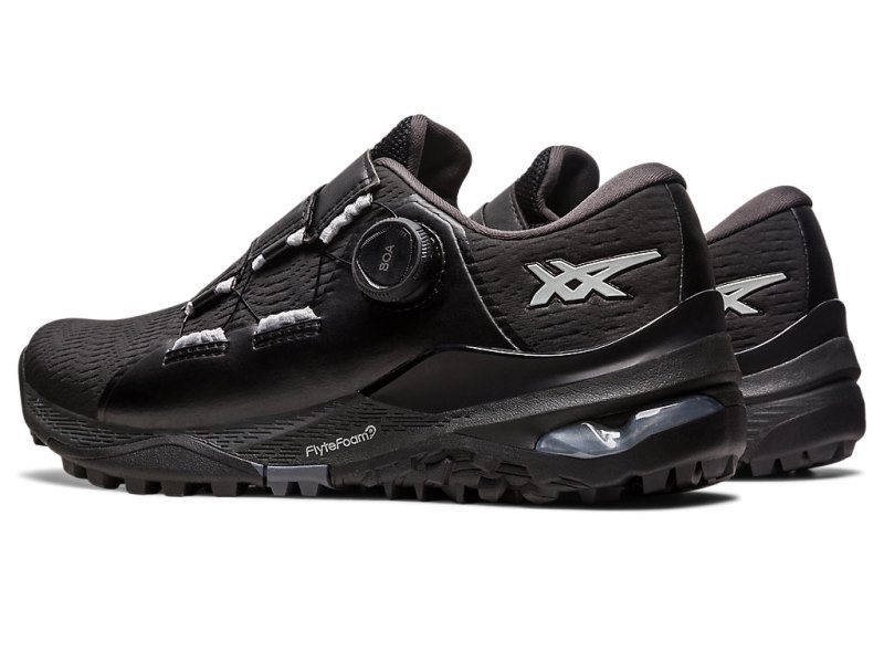 Asics Gel-kayano ACE BOA メンズ ゴルフシューズ 黒 シルバー | JP0311-288
