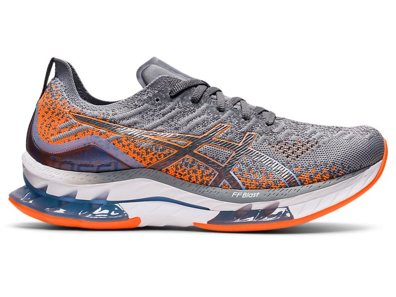 Asics Gel-kinsei Blast メンズ ランニングシューズ グレー オレンジ | JP7473-559