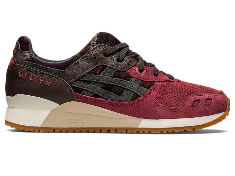 Asics Gel-lyte III OG メンズ スニーカー 赤 黒曜石 グレー | JP3779-665