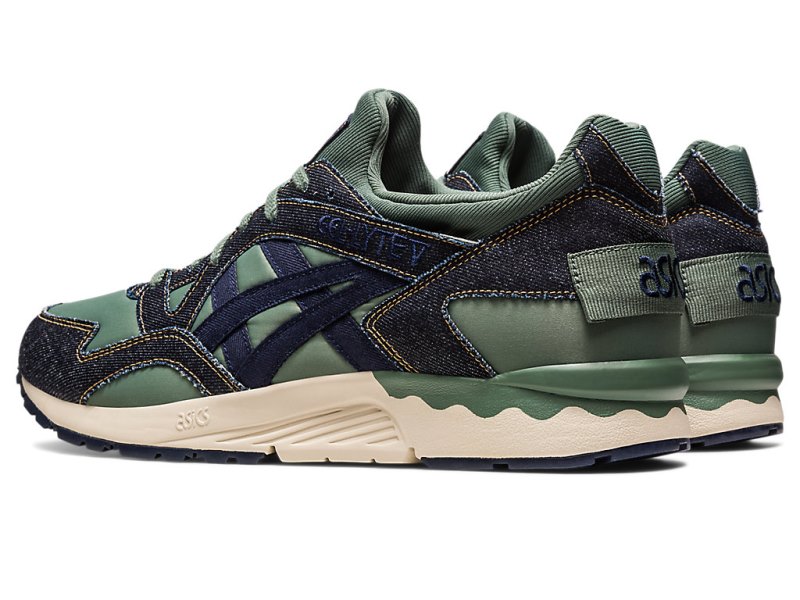Asics Gel-lyte V Modern Patchwork レディース スニーカー 黒 暗緑 | JP0359-052