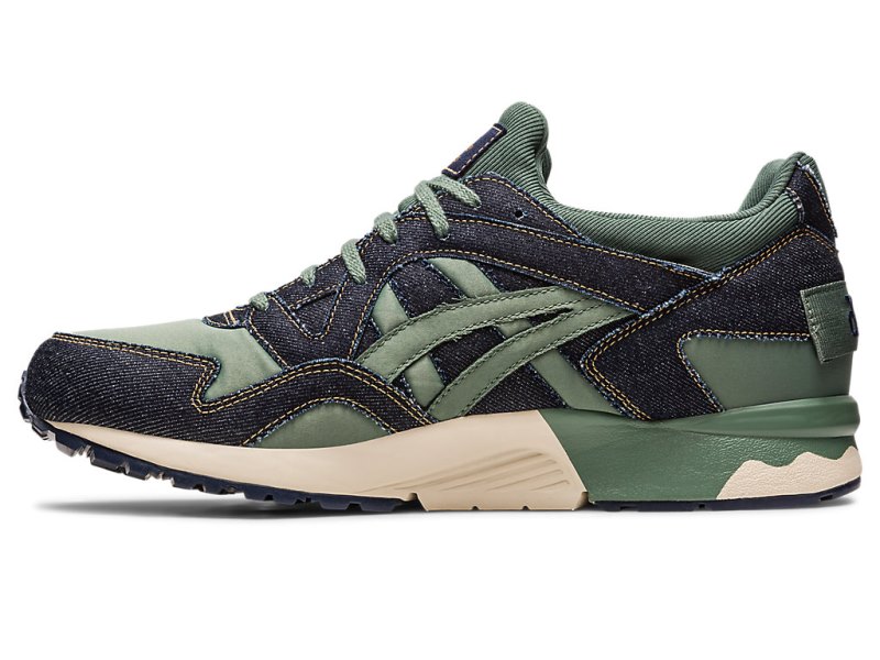 Asics Gel-lyte V Modern Patchwork レディース スニーカー 黒 暗緑 | JP0359-052