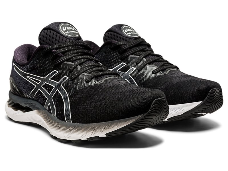 Asics Gel-nimbus 23 メンズ ランニングシューズ 黒 白 | JP8692-302