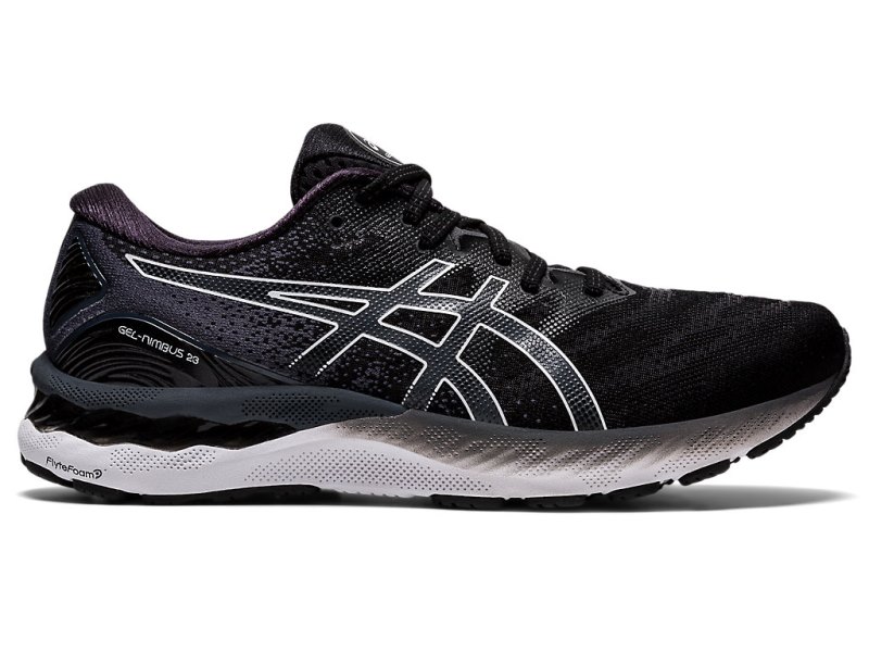 Asics Gel-nimbus 23 メンズ ランニングシューズ 黒 白 | JP8692-302