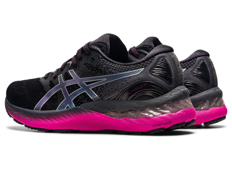 Asics Gel-nimbus 23 レディース ランニングシューズ 黒 シルバー | JP9843-595
