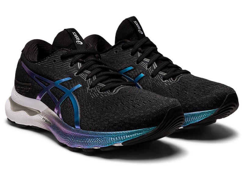 Asics Gel-nimbus 24 Platinum レディース ランニングシューズ 黒 黒 | JP3603-375