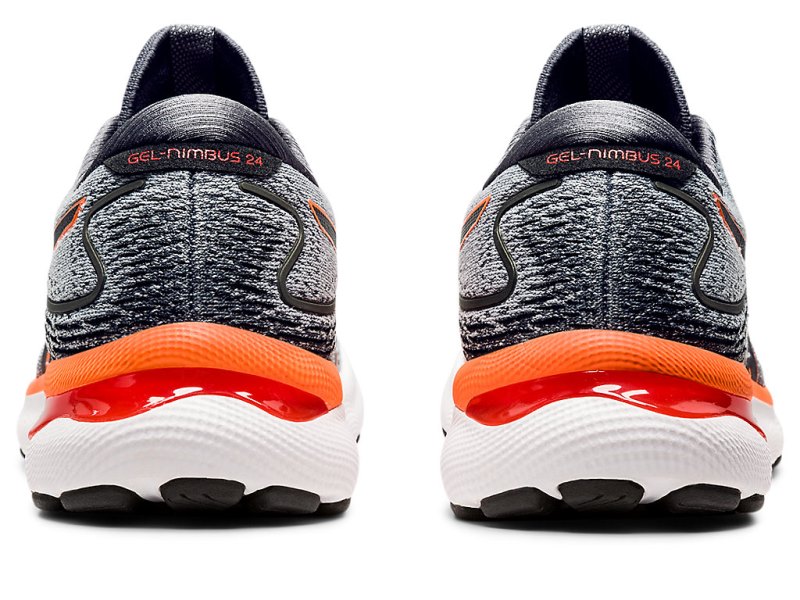 Asics Gel-nimbus 24 メンズ ランニングシューズ グレー オレンジ | JP1856-644