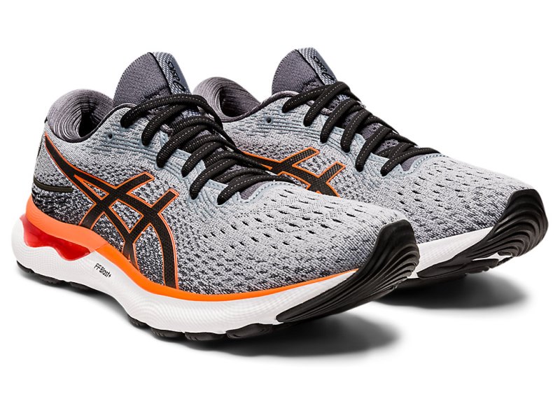Asics Gel-nimbus 24 メンズ ランニングシューズ グレー オレンジ | JP5037-139