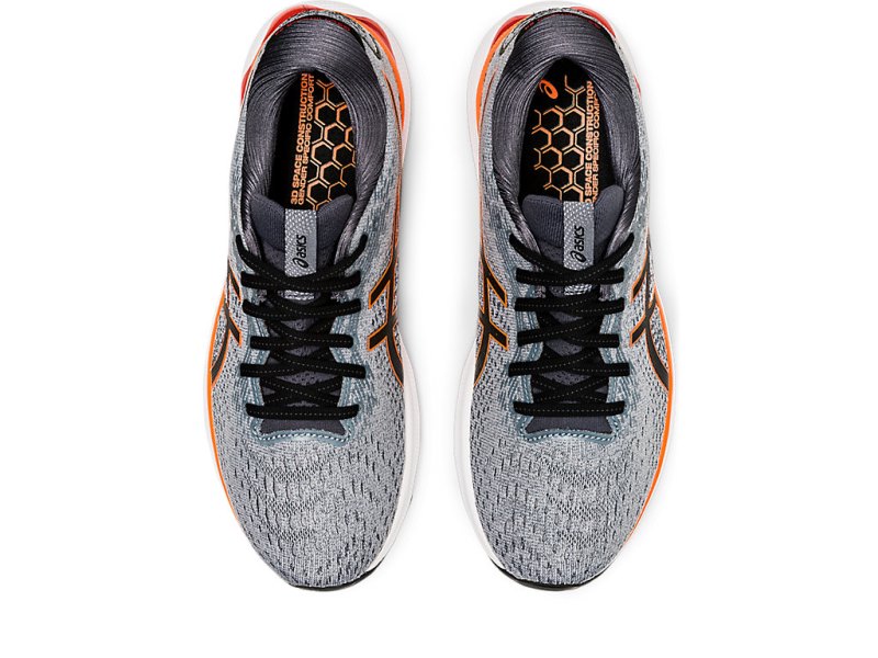 Asics Gel-nimbus 24 メンズ ランニングシューズ グレー オレンジ | JP5037-139