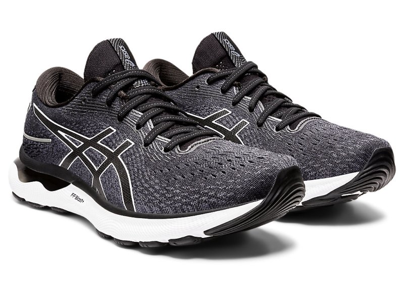Asics Gel-nimbus 24 メンズ ランニングシューズ 黒 白 | JP6848-906