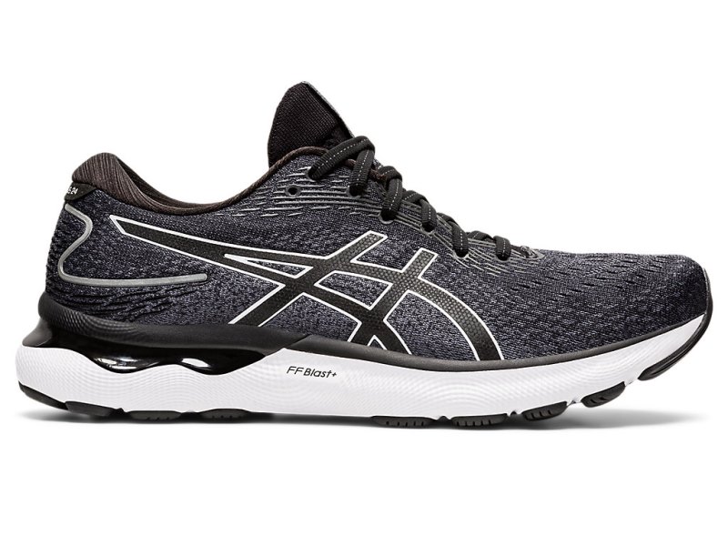 Asics Gel-nimbus 24 メンズ ランニングシューズ 黒 白 | JP7193-172