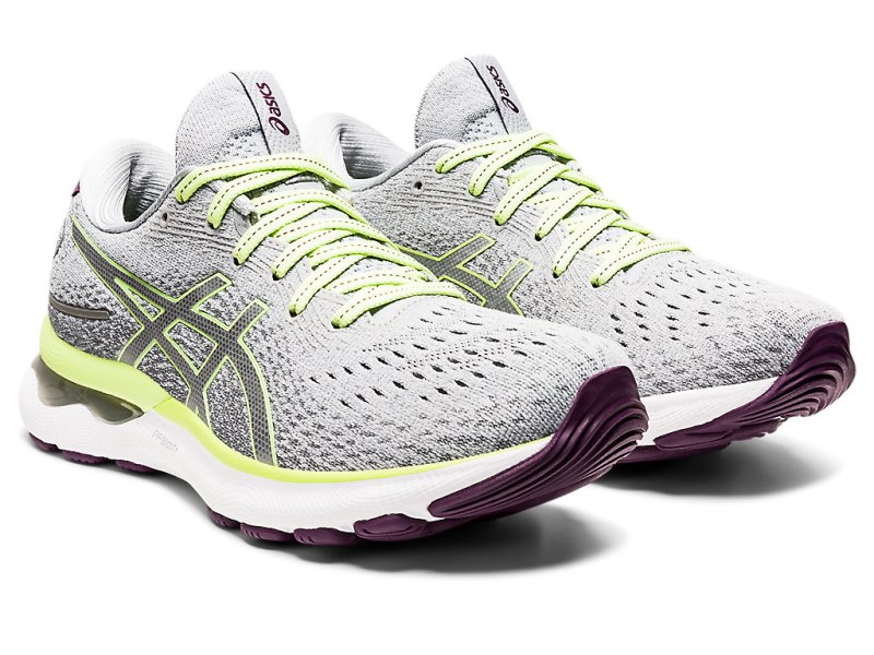 Asics Gel-nimbus 24 レディース ランニングシューズ グレー ライト緑 | JP1608-054