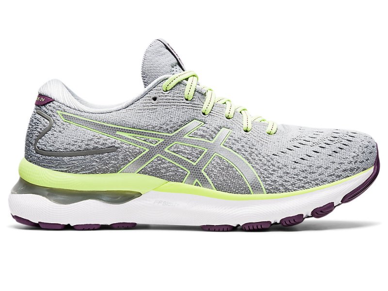 Asics Gel-nimbus 24 レディース ランニングシューズ グレー ライト緑 | JP1608-054