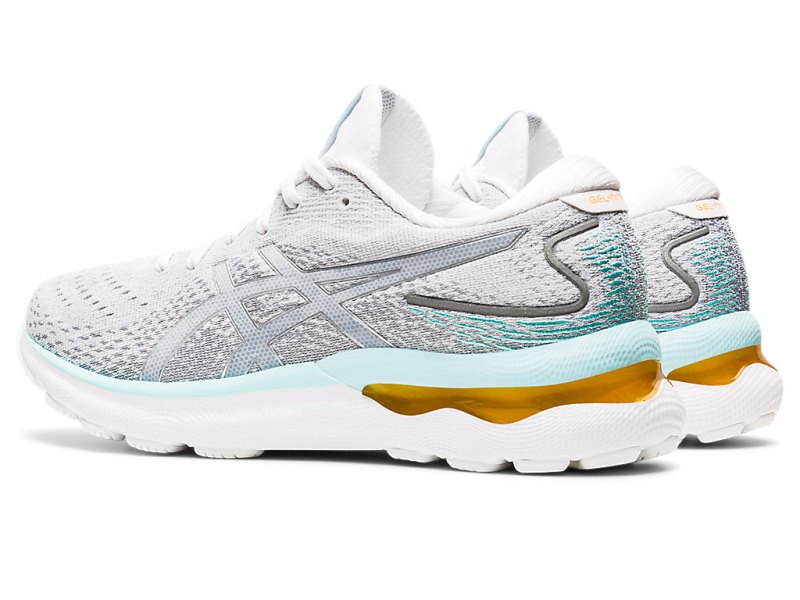 Asics Gel-nimbus 24 レディース ランニングシューズ 白 シルバー | JP2067-264