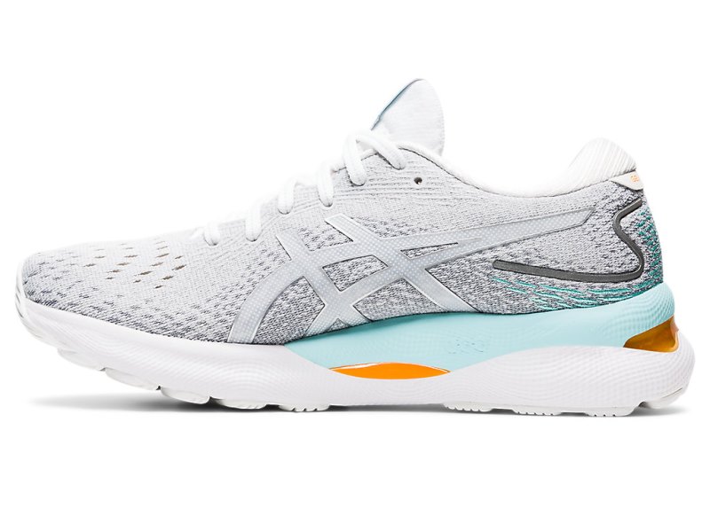 Asics Gel-nimbus 24 レディース ランニングシューズ 白 シルバー | JP2067-264