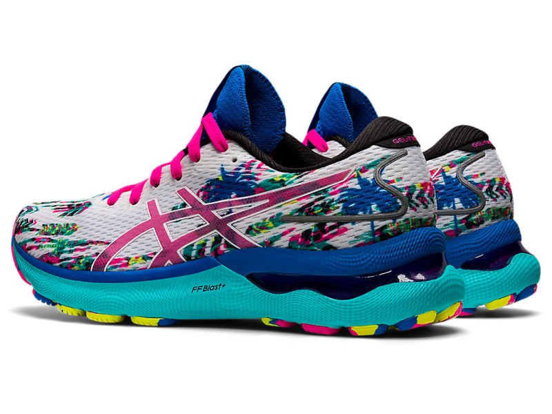Asics Gel-nimbus 24 レディース ランニングシューズ 白 ピンク | JP3975-802