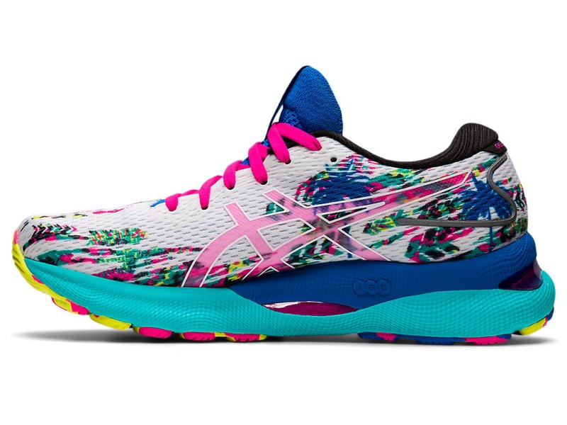 Asics Gel-nimbus 24 レディース ランニングシューズ 白 ピンク | JP3975-802