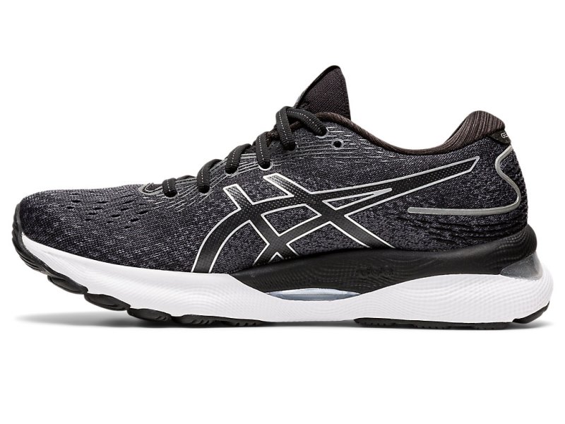 Asics Gel-nimbus 24 レディース ランニングシューズ 黒 シルバー | JP7011-183
