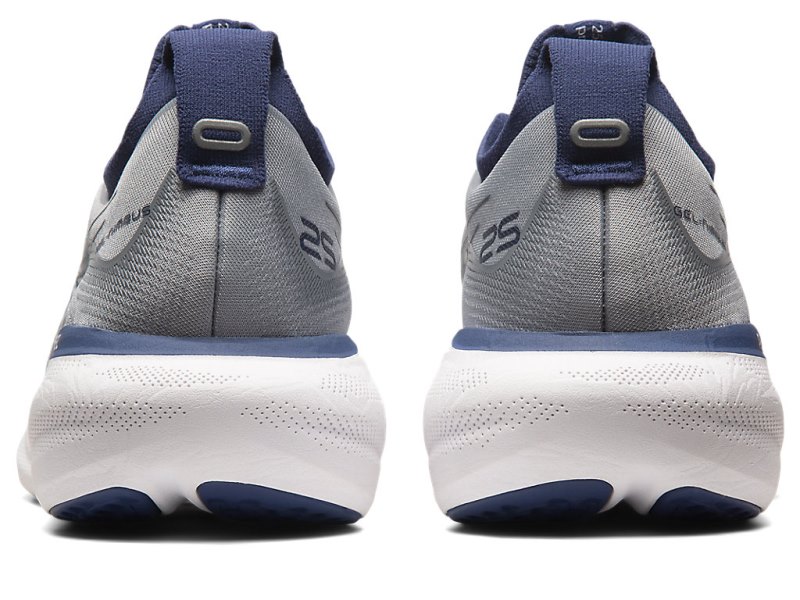 Asics Gel-nimbus 25 メンズ ランニングシューズ グレー インディゴブルー 青 | JP4289-192