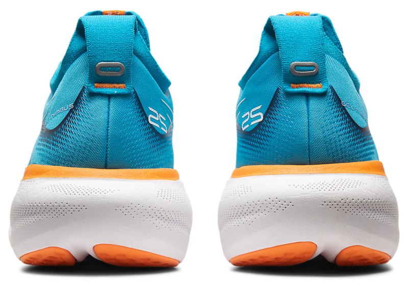 Asics Gel-nimbus 25 メンズ ランニングシューズ 青 オレンジ | JP4113-997