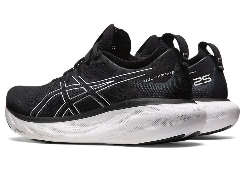 Asics Gel-nimbus 25 メンズ ランニングシューズ 黒 シルバー | JP7994-152