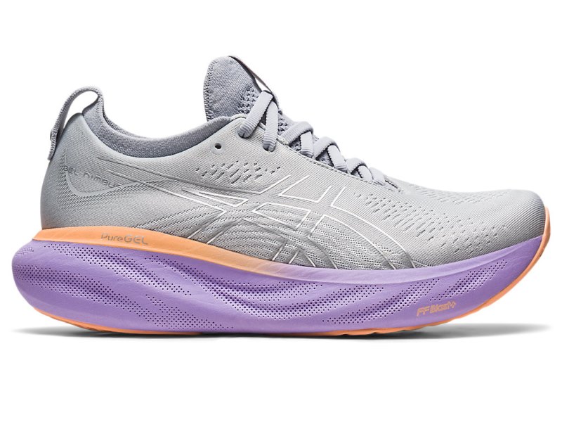 Asics Gel-nimbus 25 レディース ランニングシューズ グレー シルバー | JP7575-782