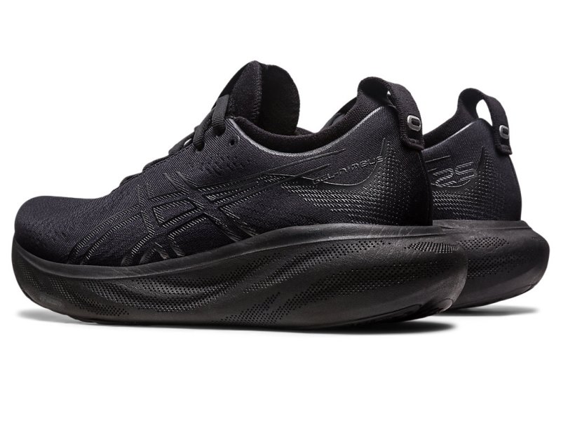 Asics Gel-nimbus 25 レディース ランニングシューズ 黒 深いグレー | JP1511-111