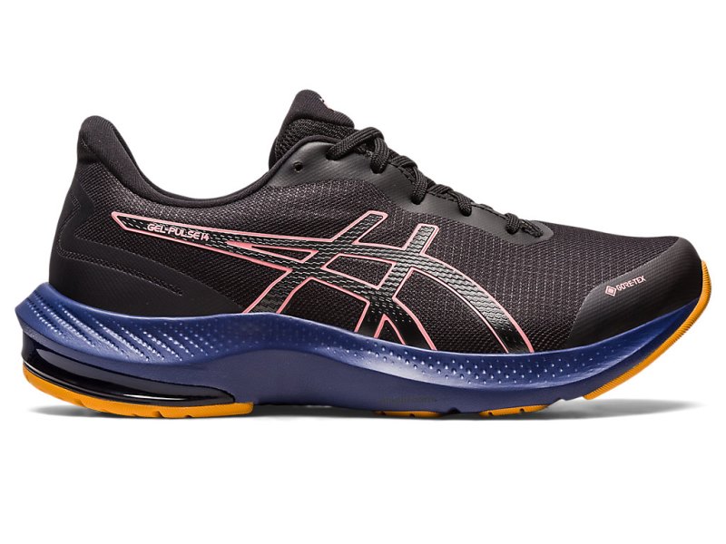 Asics Gel-pulse 14 GTX レディース ランニングシューズ 黒 コーラル 色 | JP6163-963