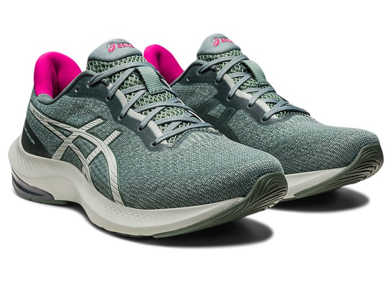 Asics Gel-pulse 14 レディース ランニングシューズ グレー 暗緑 | JP8932-083