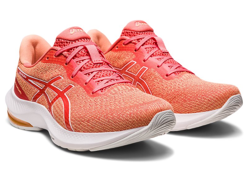 Asics Gel-pulse 14 レディース ランニングシューズ コーラル 色 白 | JP6248-992