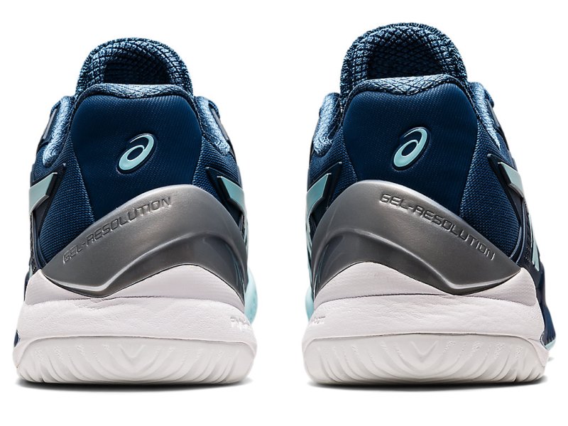 Asics Gel-resolution 8 (D) レディース テニスシューズ ライトインディゴブルー 青 | JP5031-096