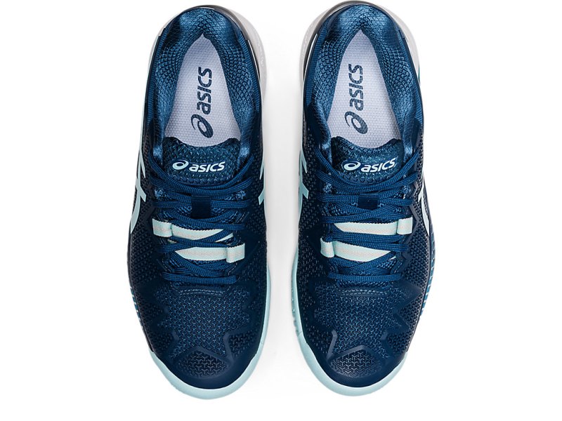 Asics Gel-resolution 8 (D) レディース テニスシューズ ライトインディゴブルー 青 | JP5031-096