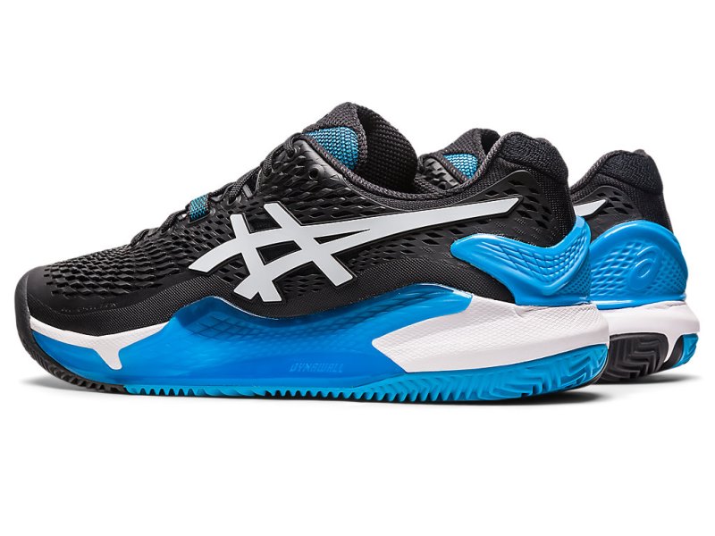 Asics Gel-resolution 9 Clay メンズ テニスシューズ 黒 白 | JP6328-396