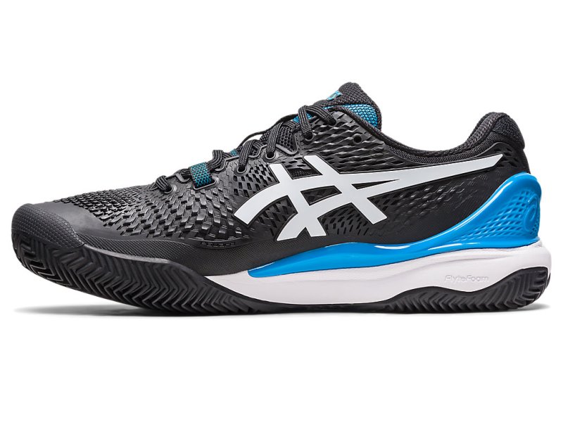 Asics Gel-resolution 9 Clay メンズ テニスシューズ 黒 白 | JP6328-396