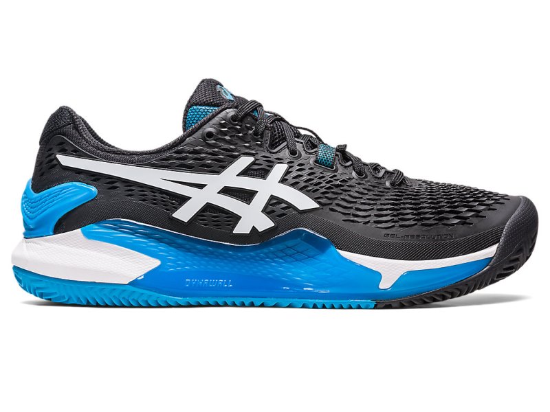 Asics Gel-resolution 9 Clay メンズ テニスシューズ 黒 白 | JP6328-396