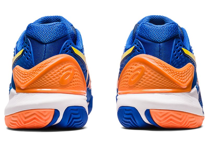 Asics Gel-resolution 9 Clay メンズ テニスシューズ 青 オレンジ | JP7124-706
