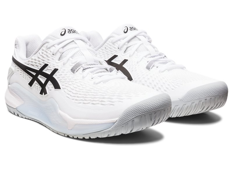 Asics Gel-resolution 9 メンズ テニスシューズ 白 黒 | JP7444-183
