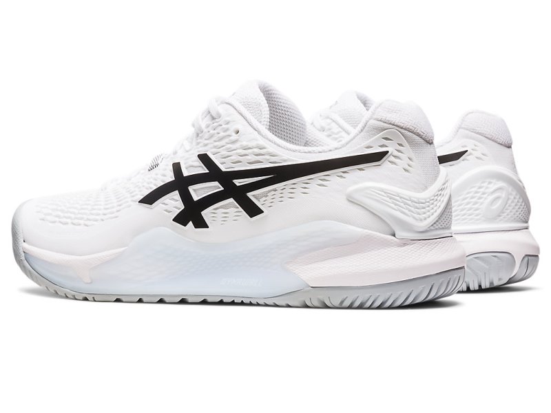 Asics Gel-resolution 9 メンズ テニスシューズ 白 黒 | JP7444-183