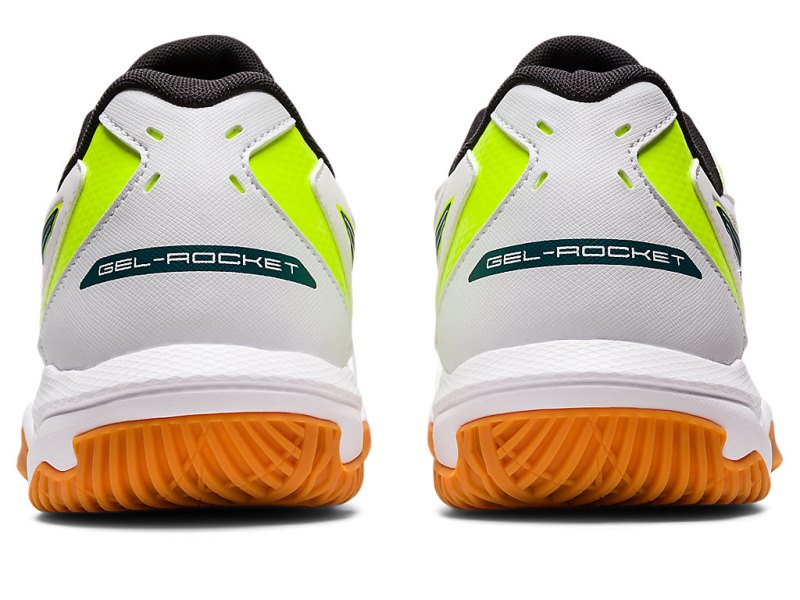 Asics Gel-rocket 10 メンズ バレーボールシューズ 白 深い緑 | JP2869-073