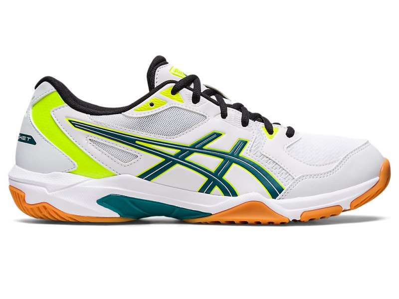 Asics Gel-rocket 10 メンズ バレーボールシューズ 白 深い緑 | JP2869-073