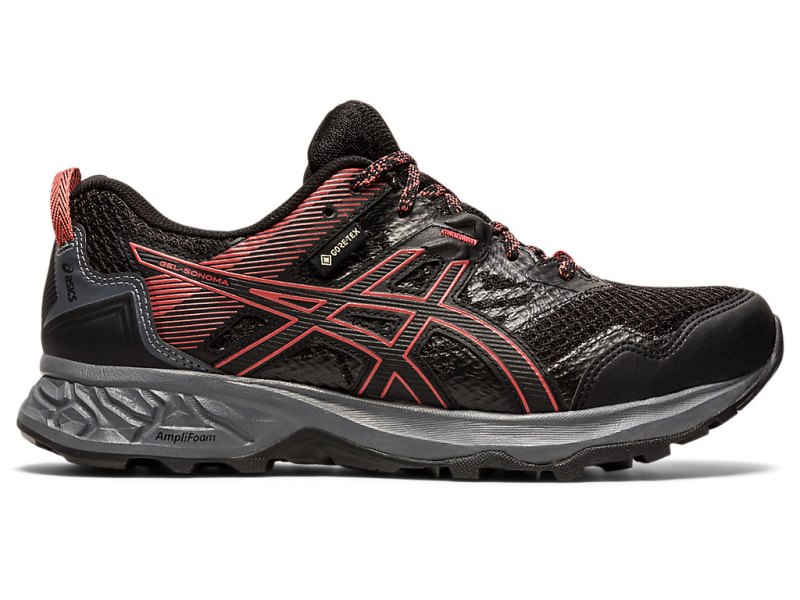 Asics Gel-sonoma 5 G-TX レディース トレイルランニングシューズ 黒 ピンク | JP0497-912