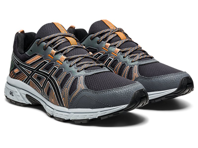 Asics Gel-ventuRE 7 メンズ トレイルランニングシューズ 深いグレー 黒 | JP3487-990