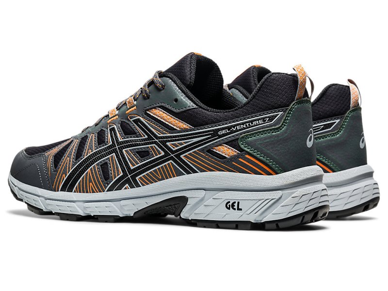 Asics Gel-ventuRE 7 メンズ トレイルランニングシューズ 深いグレー 黒 | JP3487-990